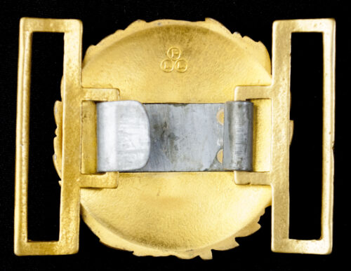 WWII Kriegsmarine Officers Dress Belt Buckle (maker marked FLL)