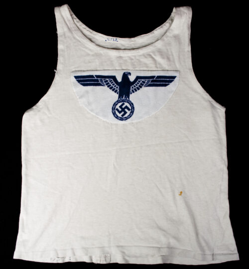 WWII Wehrmacht (Heer) Sportshirt with large Breast Eagle (blue)