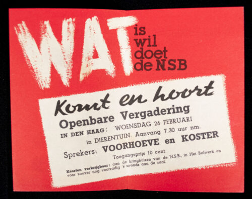(NSB) Flyer + Stamp Vrijheid - Recht - Welvaart
