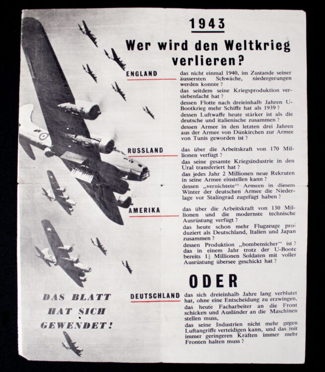 (Leaflet) 1939 Wer hat den Blitzkrieg gewollt G.26 (1943)