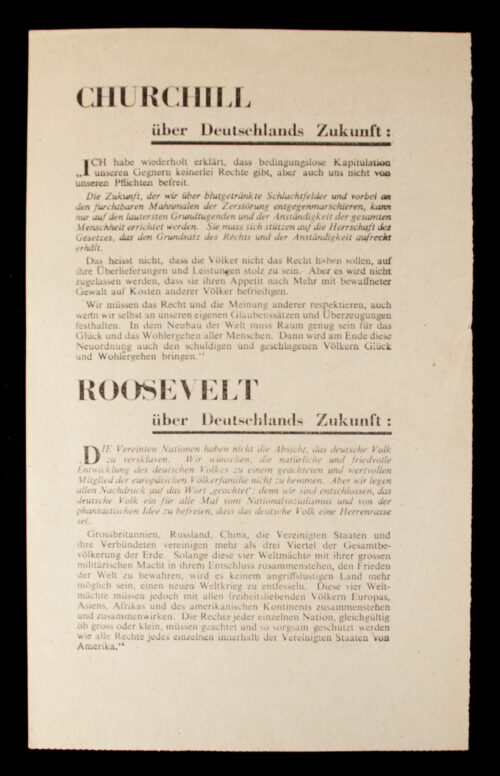 (Leaflet) Militärregierung Deutschland - Kontrolgebiet des obersten Befehlshabers - Proklamation Nr.1 WG.12 (1945)