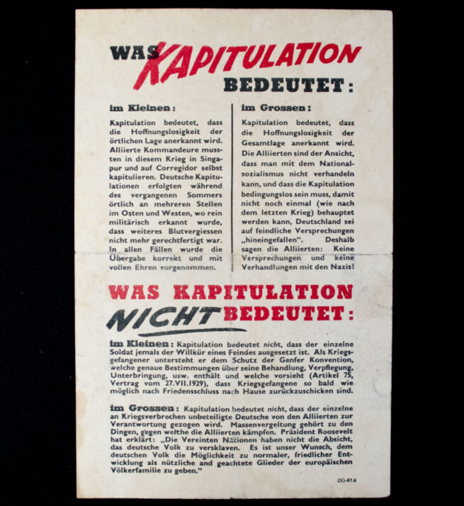 (Leaflet) Was Kapitulation bedeutet ZG-97.k (1945)