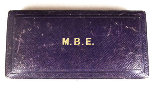 (M.B.E) Member of the Order of the British Empire + case