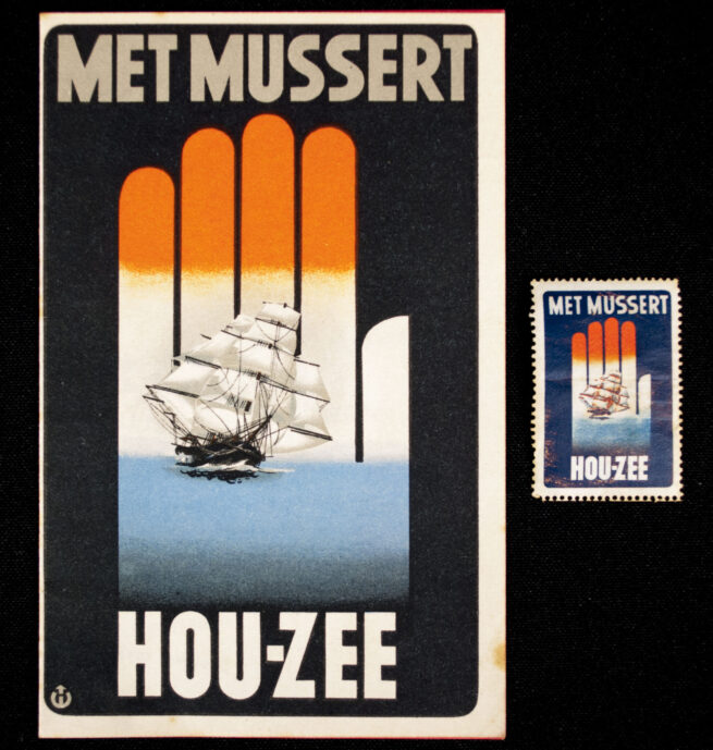 (NSB) Flyer + Stamp Met Mussert Hou-Zee