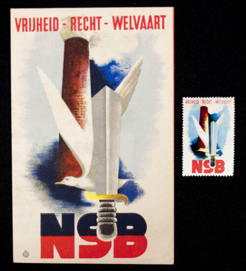 (NSB) Flyer + Stamp Vrijheid - Recht - Welvaart