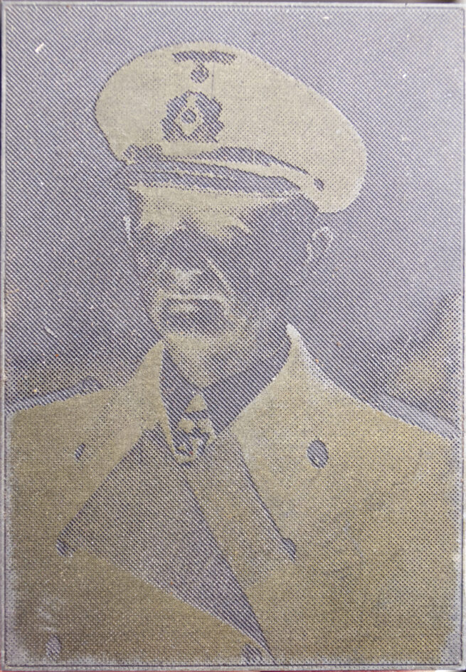 Original newspaper photo “Druckplatte” (printing plate) of Großadmiral Karl Dönitz