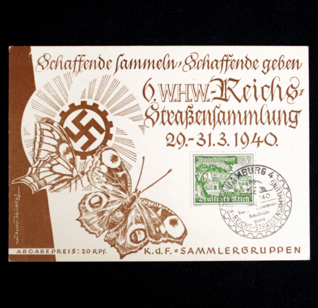 (Postcard) K.D.F. Sammlergruppen - 6. W.H.W. Reichsstrassensammlung 29.-31.3.1940