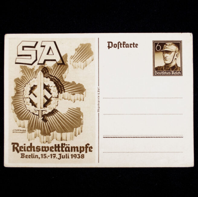 (Postcard) SA Reichswettkämpfe Berlin, 15.-17. Juli 1938