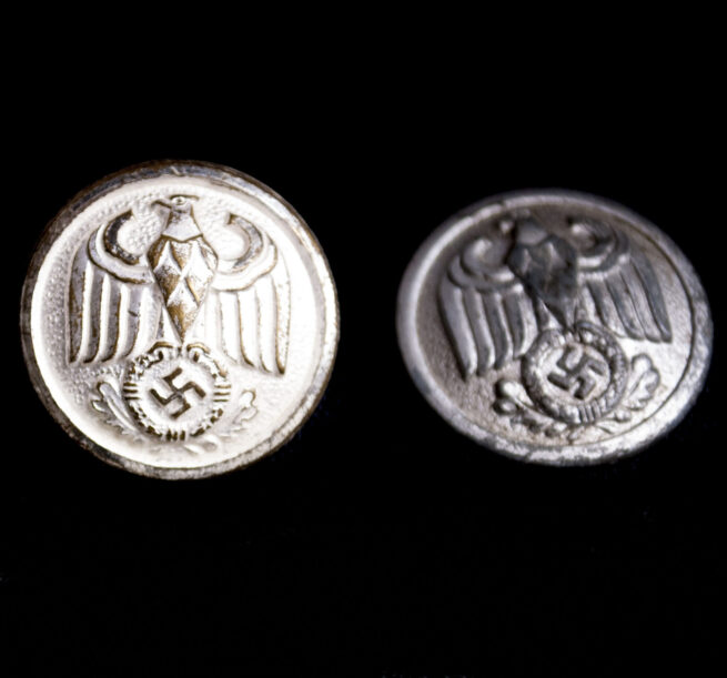 Two WWII German Diplomatic Corps or RMBO buttons (Assmann)