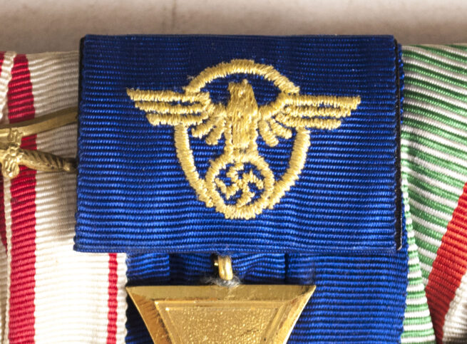 WWIWWII German Police Polizei Medalbar with Polizei Dienstauszeichnung für 25 Jahre