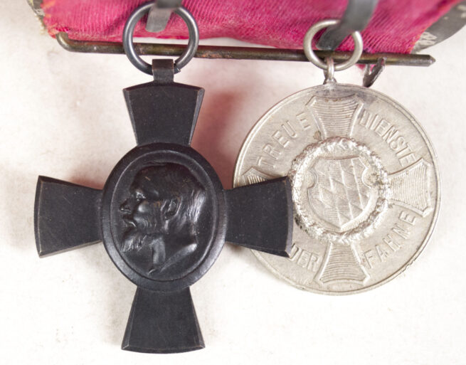 BayernBavaria medalbarordensspange with König-Ludwig-Kreuz 1916 + Dienstauszeichnung III Klasse