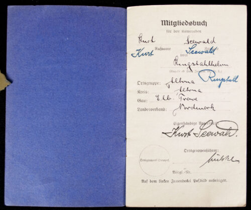 Der Stahlhelm Bund der Frontsoldaten Mitliedsbuch (Jungstahlhelm + Stahlhelm landsturm!)