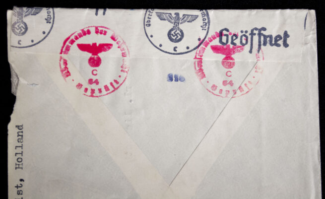 Dutch watime letter openend and stamped by the Oberkommando der Wehrmacht (1942)