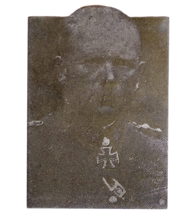 Original newspaper photo “Druckplatte” (printing plate) of Heinz Guderian