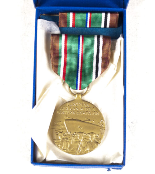 (USA) European, Afrika, Middle Wastern Campaign medal + ribbon +case
