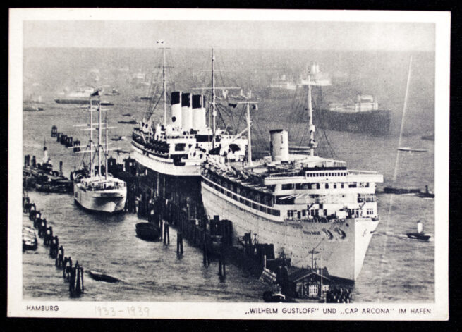 (Postcard) DAFKDF Ships Wilhelm Gustloff und Cap Arcona im Hafen