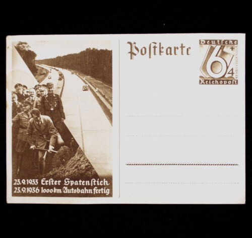(Postcard) Erster Spatenstich 1000 KM Autobahn Fertig 1936