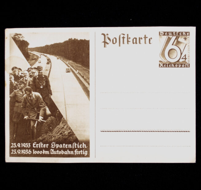 (Postcard) Erster Spatenstich 1000 KM Autobahn Fertig 1936