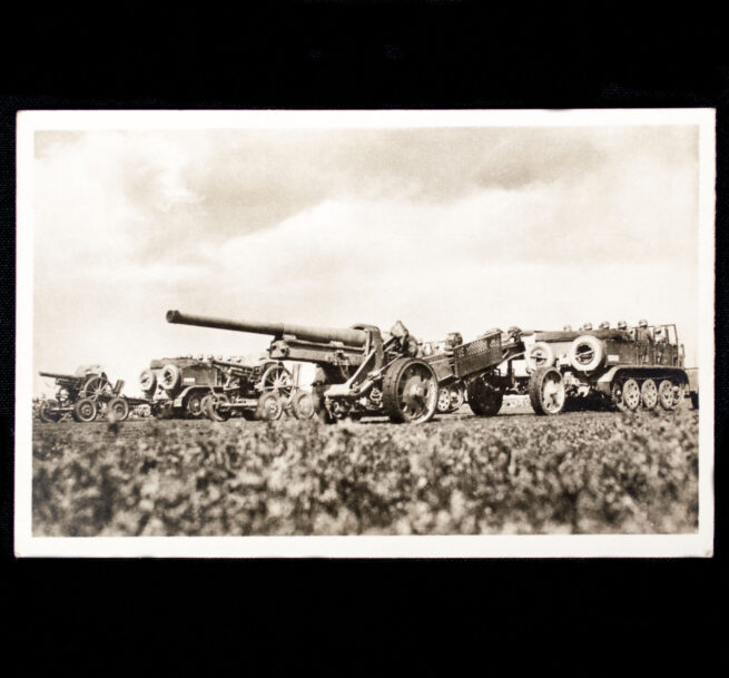 (Postcard) Unsere Wehrmacht Schwere Motorisierte Artillerie auf dem marsch