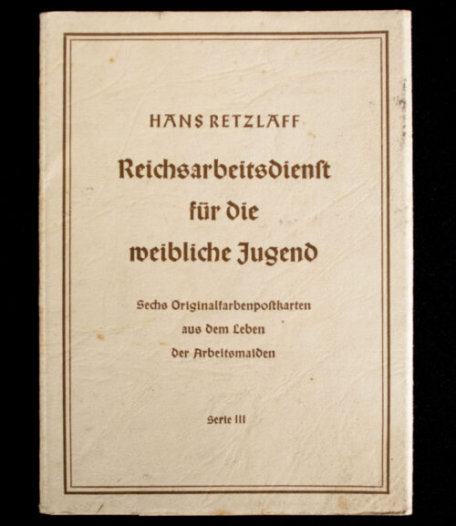 (Postcards) Reicharbeidsdienst für die Weibliche Jugend (RADw) - Sechs Originalfarbenpostkarten aus dem Leben der Arbeitsmaiden