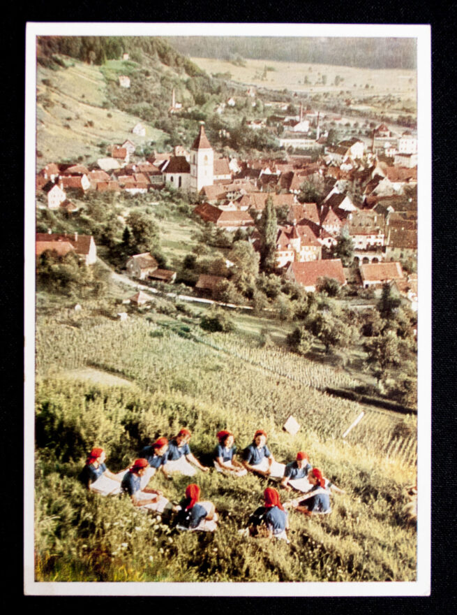 (Postcards) Reicharbeidsdienst für die Weibliche Jugend (RADw) - Sechs Originalfarbenpostkarten aus dem Leben der Arbeitsmaiden