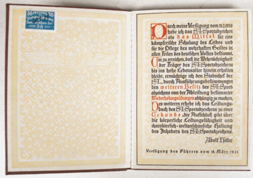 SA Urkunde buch with passphoto