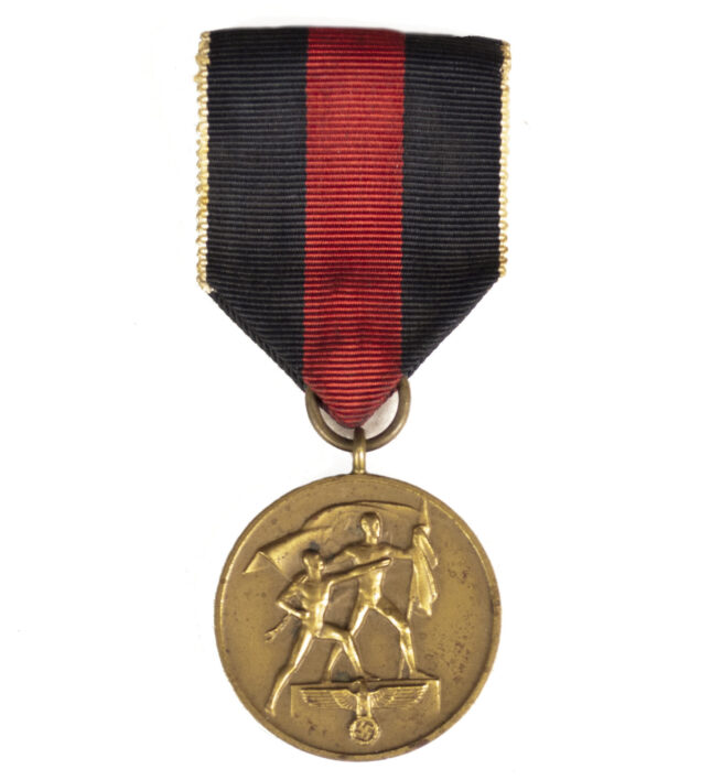 Sudetenland Annexation medal with reverse needle