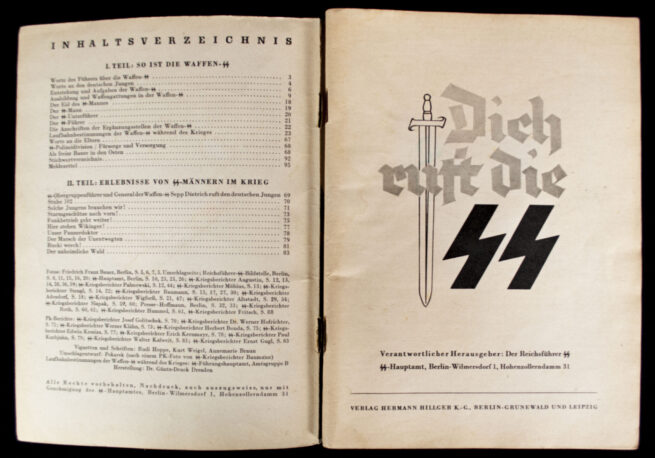 (Brochure) Waffen-SS Recruitment Brochure Dich Ruft die SS