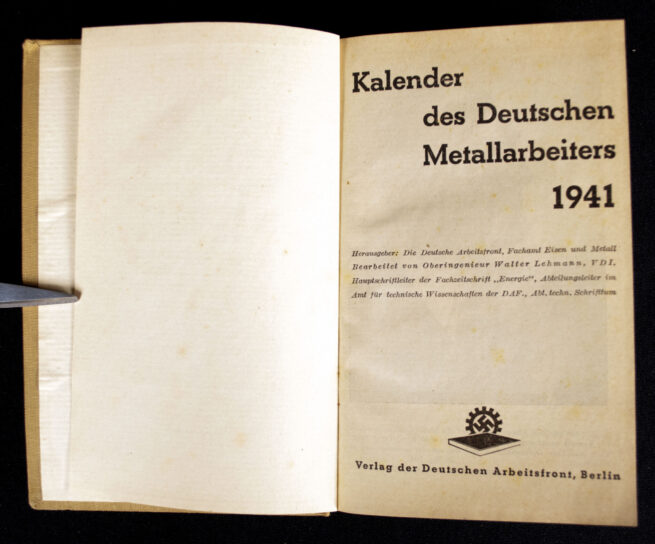 Kalender des Deutschen Metall Arbeiters (1941)
