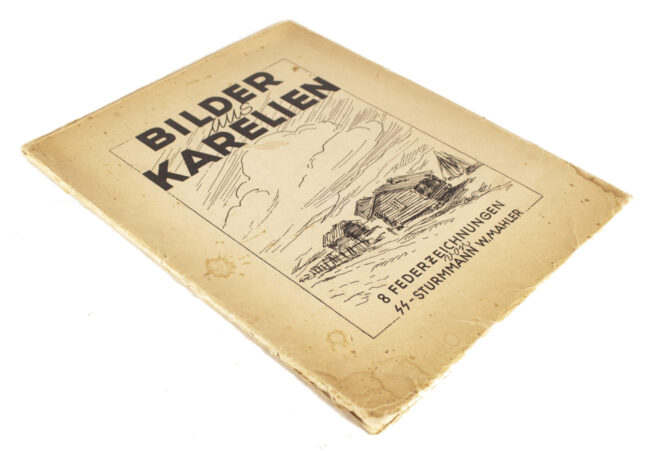 (SS-PK Mappe) Bilder aus Karelien - 8 Federzeichnungen von SS-Sturmmann W. Mahler (1941)