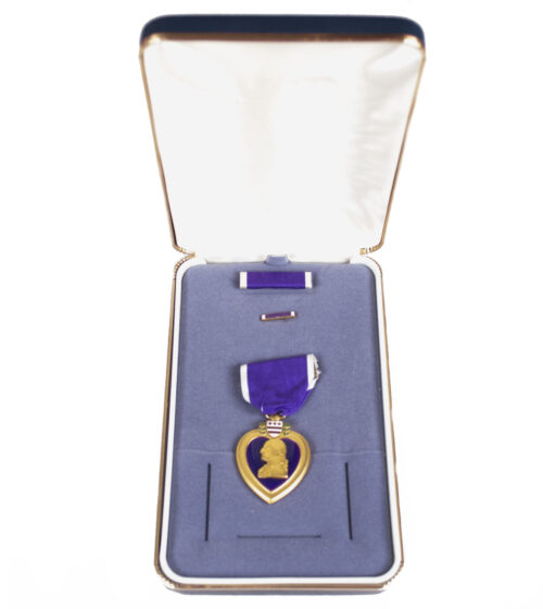 USA Purple Hearth medal + ribbons in case