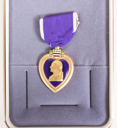 USA Purple Hearth medal + ribbons in case