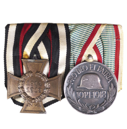 WWI Medalbar NichtKämpfer + Pro deo Et patria medals (Maker GODET!!!!)