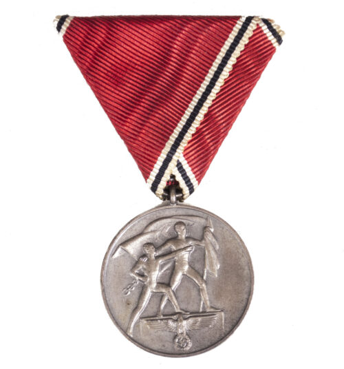 Anschlussmedaille an "Dreiecksband" / Austria Annexation medal Austrian mount (very rare!)