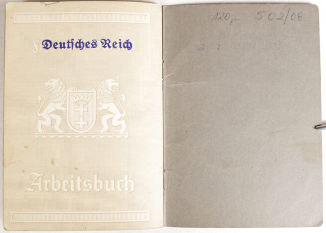 Arbeitsbuch Freie Stadt Danzig (rare!)