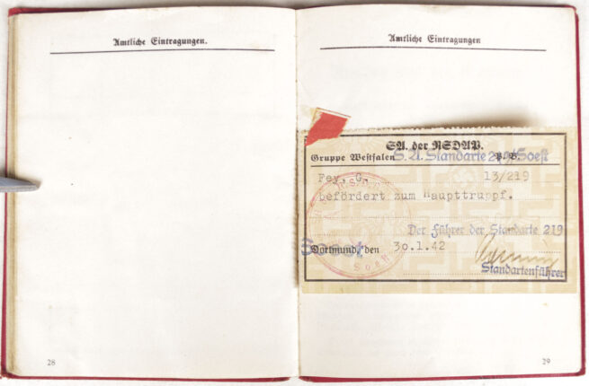 NSDAP Mitgliedsbuch (Memberbooklet) With early style eagle (1934)