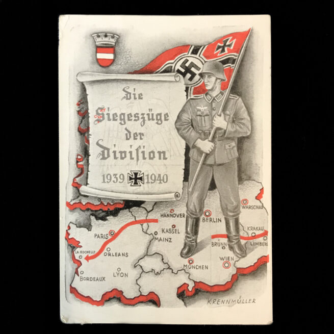 (Postcard) Die Siegeszüge der Division 1939-1940