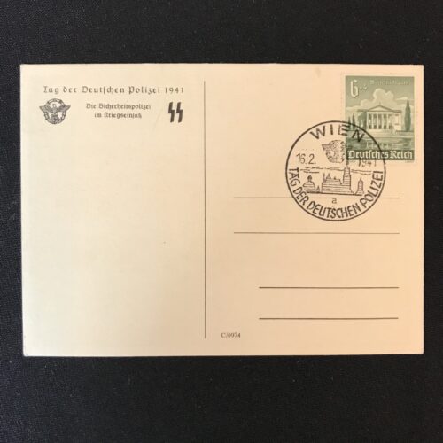(Postcard) Tag der Deutschen Polizei - Die Sicherheitspolizei im Kriegseinsatz SS (1941)