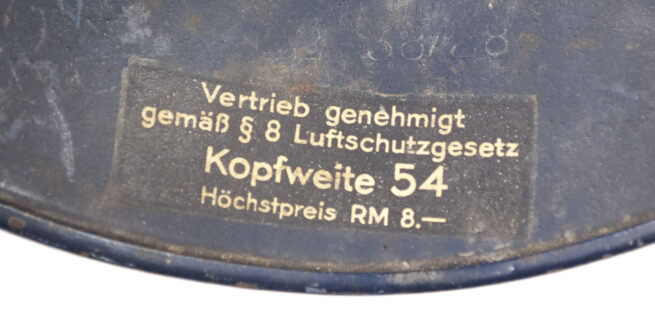 Reichsluftschutzbund Luftschutz Gladiator Helmet size 54