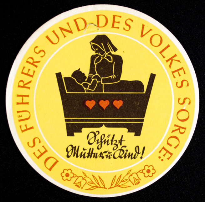 WHW Winterhilfswerk Strassensammlung Türplakette Schützt Mutter und Kind (1933)
