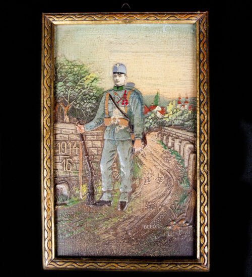 WWI Small painting of an Austrian soldier (19141916) 1
