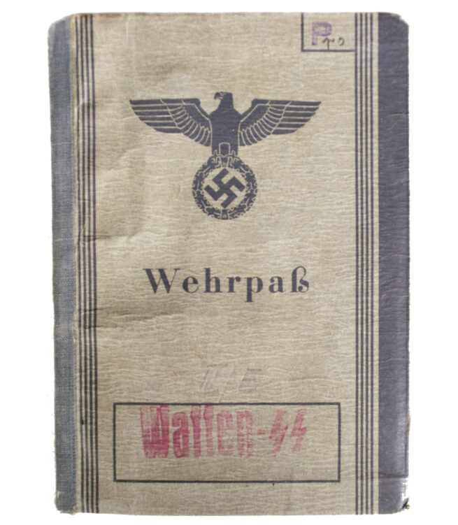 (Waffen SS) Wehrpass Stab III.SS-Totenkopf Pz. Gren. Rgt. Eicke.