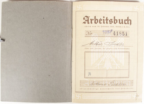 Arbeitsbuch Arbeitsamt Bremen (1935)