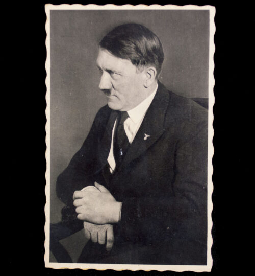(Postcard) Adolf Hitler with first day stamps from Vienna 1938