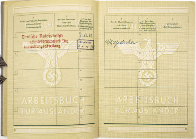 Arbeitsbuch für Ausländer (Ukrainer) with passphoto
