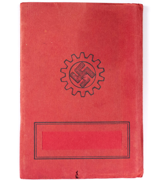Deutsche Arbeitsfront (DAF) Mitgliedsbuchmemberbook + very rare cover