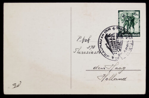 (Postcard) Adolf Hitler, sent to Den Haag 1938