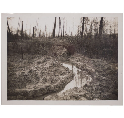(Pressphoto) WWI Scenes on the Western Front Once a trench, now a small river