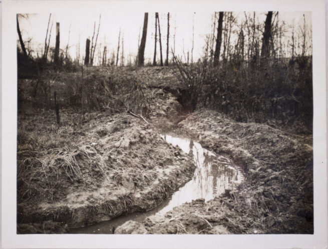 (Pressphoto) WWI Scenes on the Western Front Once a trench, now a small river