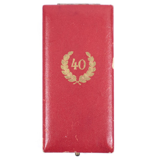 Treue Dienst 40 Jahre medaille + etui Loyal Service cross 40 Years